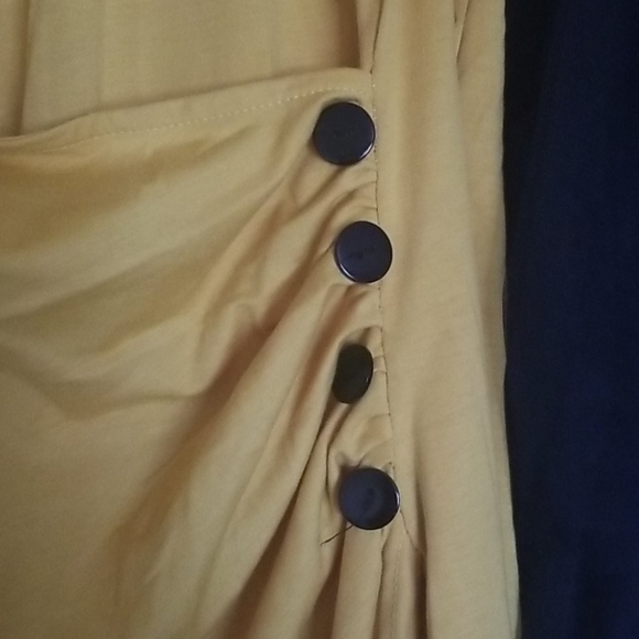 Plus Size Faux Wrap Dress - Picture 3 of 4